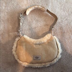 UGG Tan Shearling Shoulder Bag